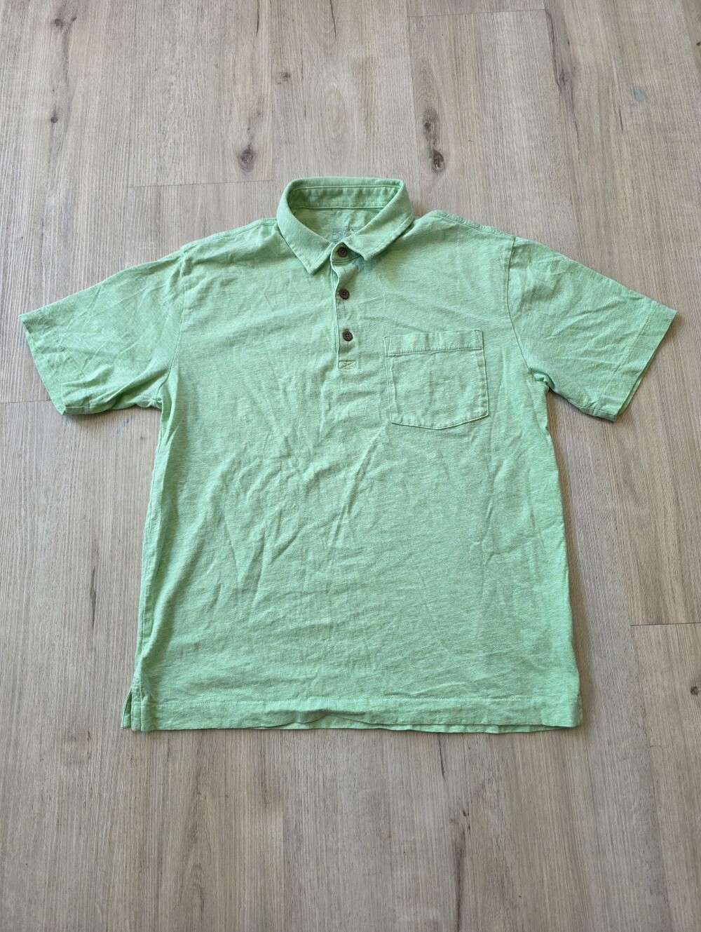 Patagonia Men's Organic Cotton Lightweight Polo Size XS Green